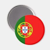Die Flagge Portugals (Bandeira de Portugal) Magnet (Vorderseite/Rückseite)