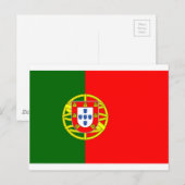 Die Flagge Portugals (Bandeira de Portugal) Postkarte (Vorne/Hinten)