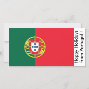 Die Flagge Portugals, ein glücklicher Urlaub aus P Feiertagskarte