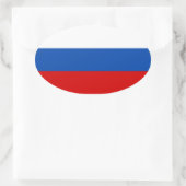 Die Flagge Russlands Ovaler Aufkleber (Tasche)
