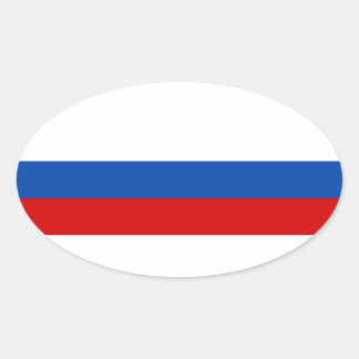Die Flagge Russlands Ovaler Aufkleber