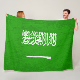 Die Flagge Saudi-Arabiens ist ein Tapisserie über Fleecedecke