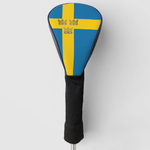 Die Flagge Schwedens mit Drei Kronen Schwedens wur Golf Headcover