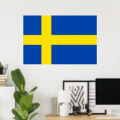 Die Flagge Schwedens Poster (Heimbüro)