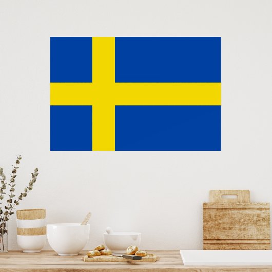 Die Flagge Schwedens Poster (Küche)