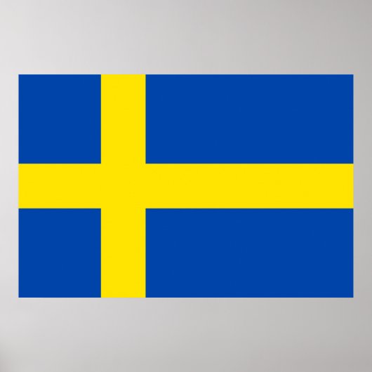 Die Flagge Schwedens Poster (Vorne)