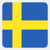 Die Flagge Schwedens Quadratischer Aufkleber (Vorderseite)