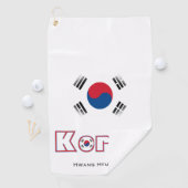 Die Flagge Seoul-Koreas Abstrakt Golfhandtuch (Insitu)