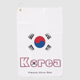 Die Flagge Seoul-Koreas Abstrakt Golfhandtuch