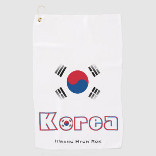 Die Flagge Seoul-Koreas Abstrakt Golfhandtuch