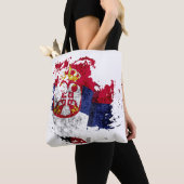 die Flagge Serbiens Tasche (Von Nahem)