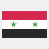 Die Flagge Syriens Rechteckiger Aufkleber (Vorderseite)