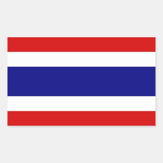 Die Flagge Thailands Rechteckiger Aufkleber (Vorderseite)