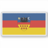 Die Flagge Transsilvaniens Aufkleber (Vorderseite)
