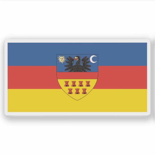 Die Flagge Transsilvaniens Aufkleber (Vorderseite)