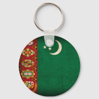 Die Flagge Turkmenistans Not leidender Schlüsselan Schlüsselanhänger