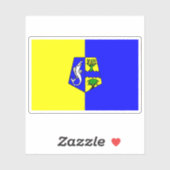 Die Flagge von Agadir, Marokko (1976-1997) Aufkleber (Blatt)