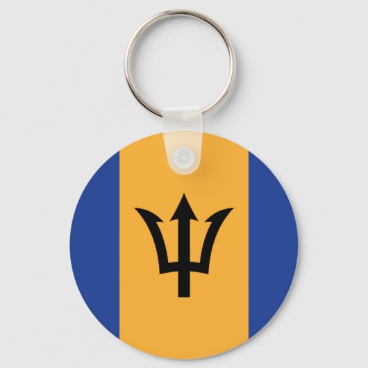Die Flagge von Barbados Schlüsselanhänger (Vorderseite)