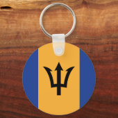 Die Flagge von Barbados Schlüsselanhänger (Vorderseite)