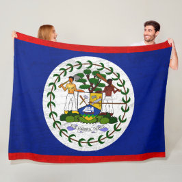 Die Flagge von Belize - ein Tapisserie des Belizis Fleecedecke