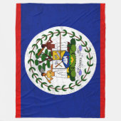 Die Flagge von Belize - ein Tapisserie des Belizis Fleecedecke (Vorderseite)