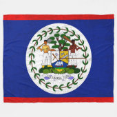 Die Flagge von Belize - ein Tapisserie des Belizis Fleecedecke (Vorderseite (Horizontal))