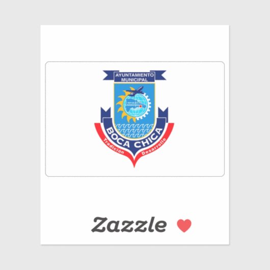 Die Flagge von Boca Chica Aufkleber (Blatt)