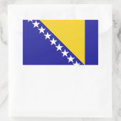 Die Flagge von Bosnien und Herzegowina Rechteckiger Aufkleber (Tasche)