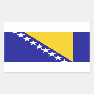 Die Flagge von Bosnien und Herzegowina Rechteckiger Aufkleber
