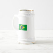 Die Flagge von Brasilien Bierglas (Vorderseite Links)