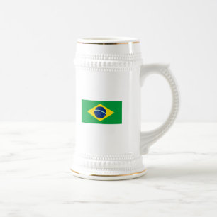 Die Flagge von Brasilien Bierglas