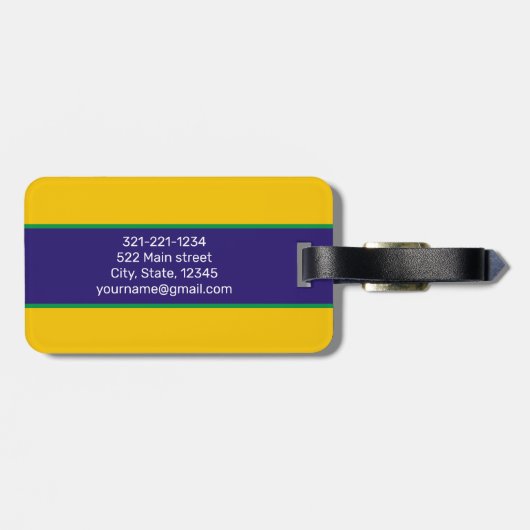 Die Flagge von Brasilien Personalisiert modernes R Gepäckanhänger (Rückseite horizontal)