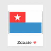 Die Flagge von Céspedes, Kuba Aufkleber (Blatt)