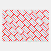 Die Flagge von Chicago verpackt Papierblätter Geschenkpapier Set (Vorderseite 2)