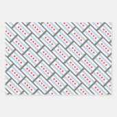 Die Flagge von Chicago verpackt Papierblätter Geschenkpapier Set (Vorderseite)