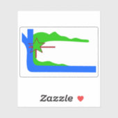 Die Flagge von Cumanayagua, Kuba Aufkleber (Blatt)