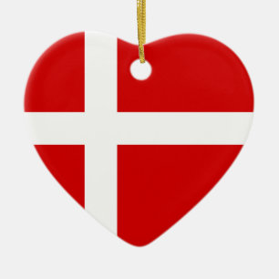 Die Flagge von Dänemark Keramikornament