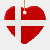 Die Flagge von Dänemark Keramikornament (Hinten)