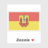 Die Flagge von Demmin Aufkleber (Blatt)