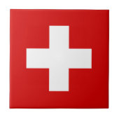 Die Flagge von der Schweiz Fliese (Vorderseite)