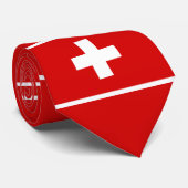 Die Flagge von der Schweiz Krawatte (Gerollt)