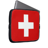 Die Flagge von der Schweiz Laptopschutzhülle (Vorne Rechts)