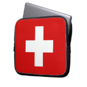 Die Flagge von der Schweiz Laptopschutzhülle (Vorderseite Links)