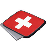 Die Flagge von der Schweiz Laptopschutzhülle (Vorne Knopf)