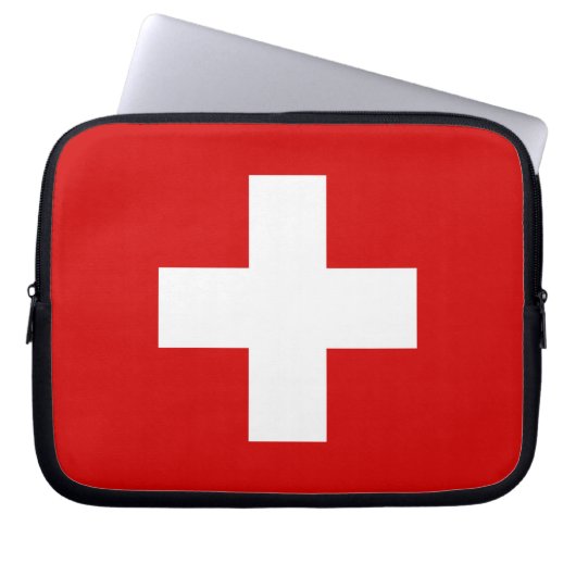 Die Flagge von der Schweiz Laptopschutzhülle (Vorderseite)