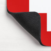 Die Flagge von der Schweiz Mousepad (Ecke)