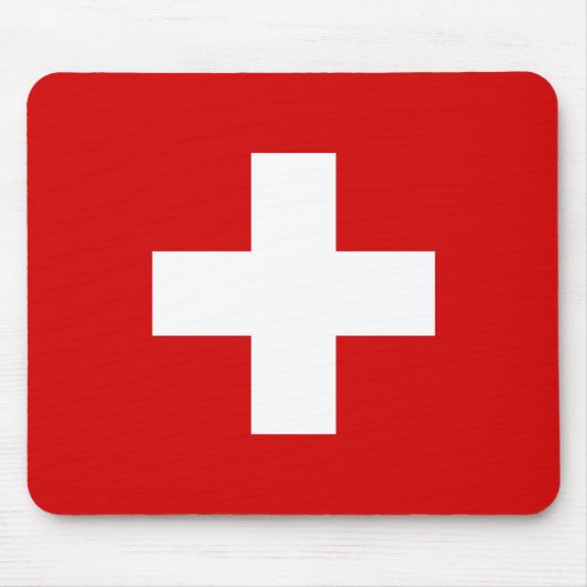 Die Flagge von der Schweiz Mousepad (Vorne)