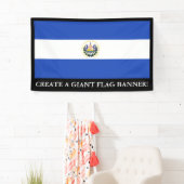 Die Flagge von El Salvador Banner (Insitu)