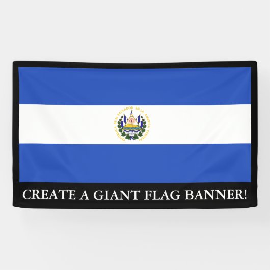 Die Flagge von El Salvador Banner (Horizontal)