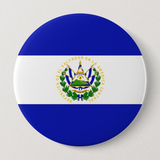Die Flagge von El Salvador. Button (Vorderseite)